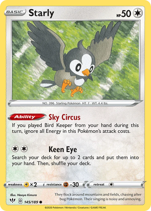 Starly (145/189) [Sword & Shield: Darkness Ablaze] - for just $0.10! 