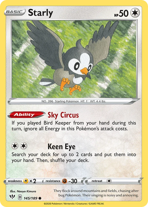 Starly (145/189) [Sword & Shield: Darkness Ablaze] - for just $0.10! 
