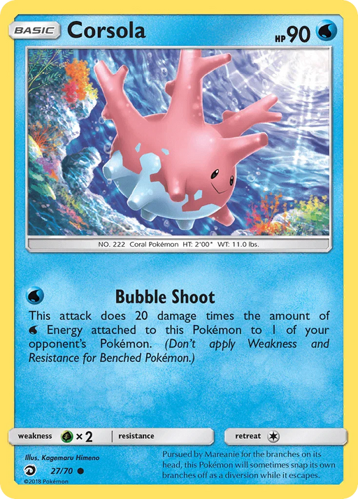 Corsola (27/70) [Sun & Moon: Dragon Majesty] - for just $0.15! 