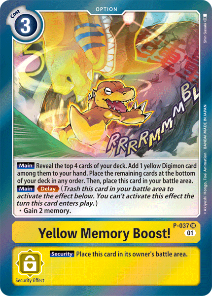 Yellow Memory Boost! [P-037] [Promotional Cards] - Just $0.09! Shop now at Retro Gaming of Denver