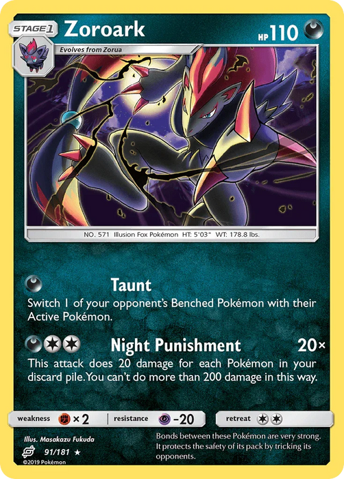 Zoroark (91/181) [Sun & Moon: Team Up] - for just $0.40! 