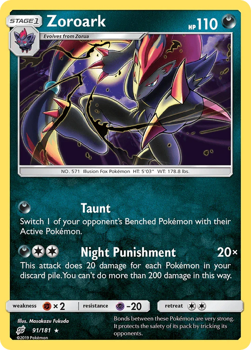Zoroark (91/181) [Sun & Moon: Team Up] - for just $0.50! 