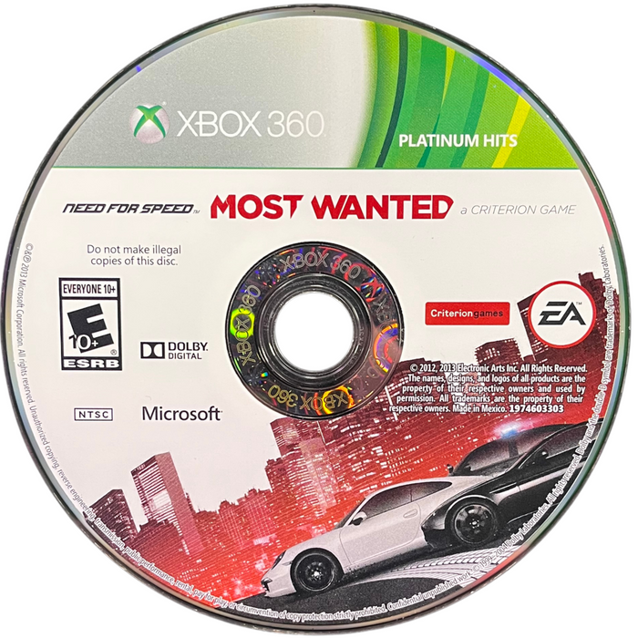 Need for Speed Most Wanted [Platinum Hits] – Xbox 360 (X360) - for just $0! 