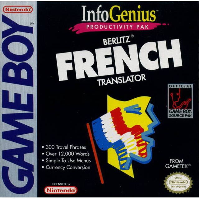 InfoGenius Productivity Pak: Berlitz French Translator (Gameboy) - Just $0! Shop now at Retro Gaming of Denver