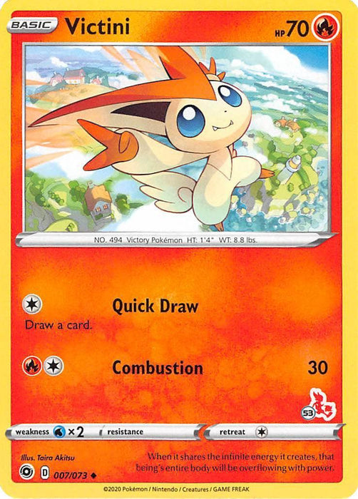 Victini (007/073) (Cinderace Stamp #53) [Battle Academy 2022] - for just $0.10! 