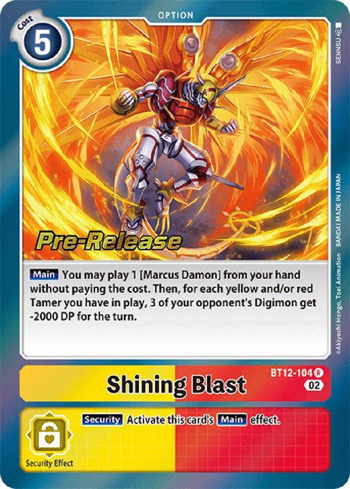 Shining Blast [BT12-104] [Across Time Pre-Release Cards] - Just $0.15! Shop now at Retro Gaming of Denver