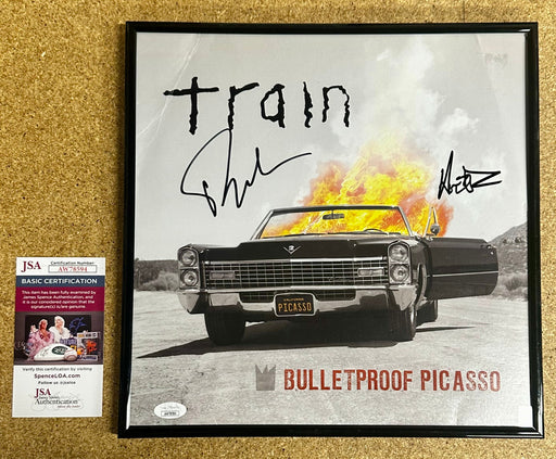 Pat Monahan & Hector Maldonado Of Train Signed Bulletproof Picasso Vinyl JSA COA - for just $220! 