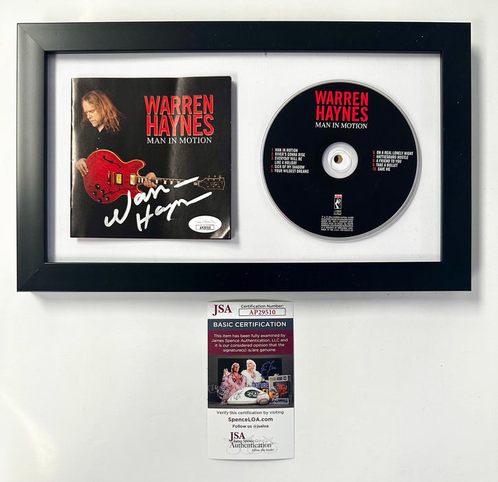 Warren Haynes Signed Man In Motion Framed CD Booklet With JSA COA - for just $120! 