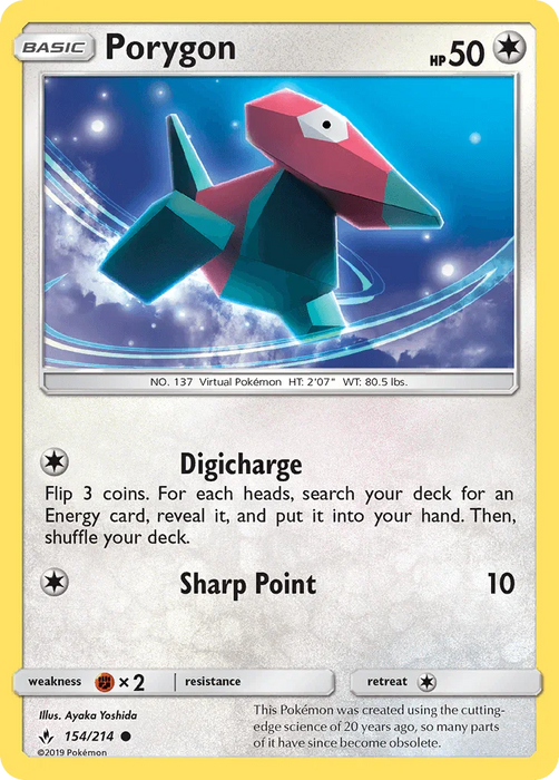 Porygon (154/214) [Sun & Moon: Unbroken Bonds] - for just $0.10! 