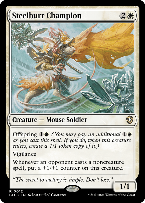 Steelburr Champion (BLC-012) - Bloomburrow Commander - for just $0.08! 