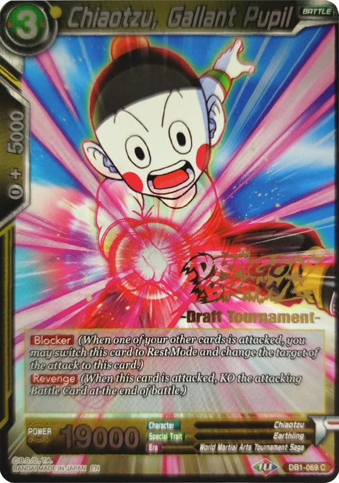 Chiaotzu, Gallant Pupil (Dragon Brawl Draft Tournament Gold Stamped) (DB1-069) [Promotion Cards] - for just $2! 