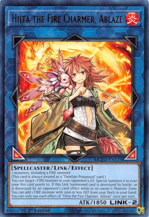Hiita the Fire Charmer, Ablaze [MGED-EN119] Rare - for just $0.10! 