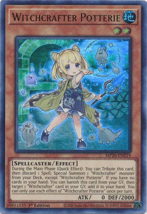 Witchcrafter Potterie [MP20-EN219] Ultra Rare - for just $0.15! 