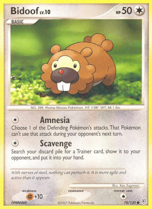 Bidoof (70/130) [Diamond & Pearl: Base Set] - for just $0.50! 