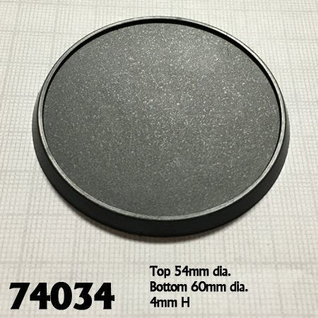 Reaper Miniatures: Round Plastic Gaming Base - 60mm (10) - for just $5.99! 