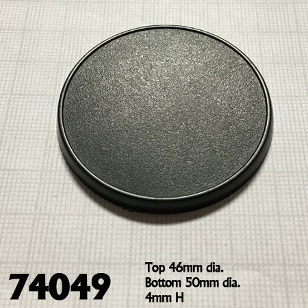 Reaper Miniatures: Round Plastic Gaming Base - 50mm (10) - for just $4.99! 
