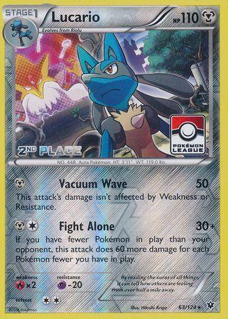 Lucario (63/124) (League Promo 2nd Place) [XY: Fates Collide] - for just $80! 