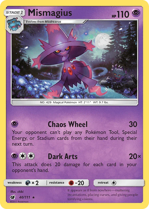 Mismagius (40/111) [Sun & Moon: Crimson Invasion] - for just $0.20! 