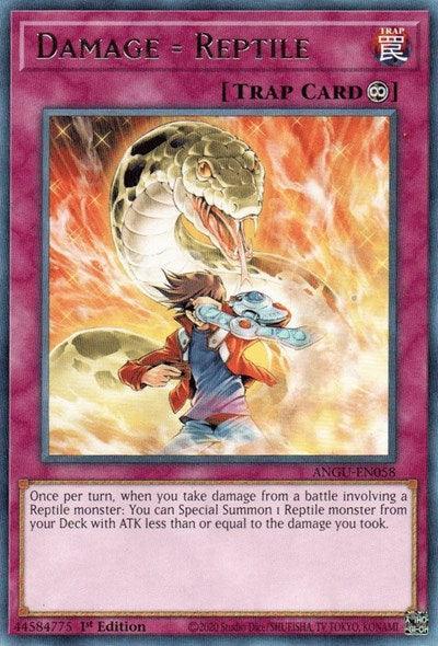 Damage = Reptile (Rare) [ANGU-EN058] Rare - for just $0.10! 