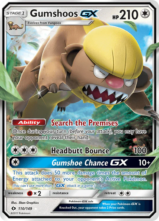 Gumshoos GX (110/149) [Sun & Moon: Base Set] - for just $0.40! 