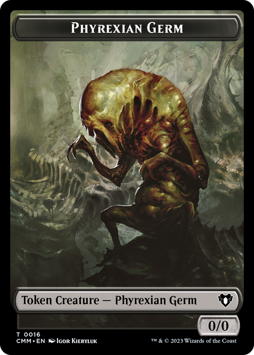 Manifest // Phyrexian Germ Double-Sided Token [Commander Masters Tokens] - Just $0.10! Shop now at Retro Gaming of Denver