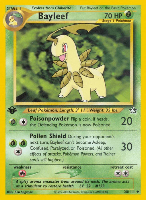 Bayleef (28/111) [Neo Genesis 1st Edition] - for just $1.65! 