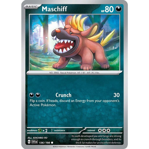 Maschiff (136/198) [Scarlet & Violet: Base Set] - Just $0.10! Shop now at Retro Gaming of Denver