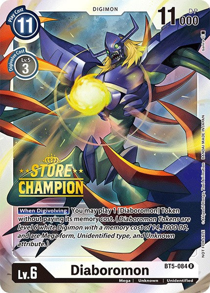 Diaboromon [BT5-084] (Store Champion) [Battle of Omni Promos] - Just $0.30! Shop now at Retro Gaming of Denver