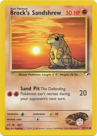 Brock's Sandshrew (72/132) [Gym Heroes Unlimited] - Just $0.50! Shop now at Retro Gaming of Denver