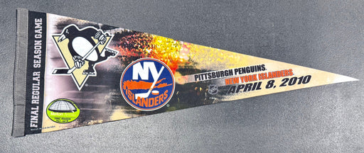 Pittsburgh Penguins Vs Islanders April 8, 2010 Final Regular Season Home Game Mellon Arena NHL Pennant - for just $25! 