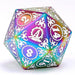 Wizard Solid Metal Polyhedral Dice Set - Rainbow with White - for just $39.99! 
