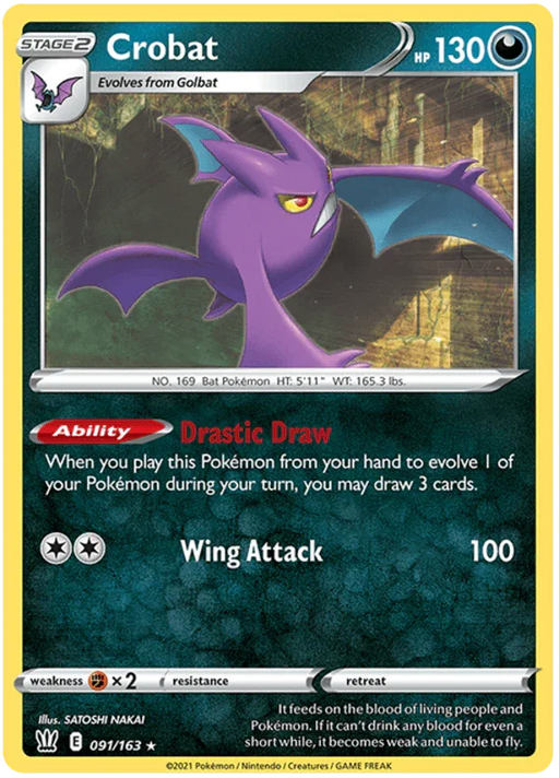Crobat (091/163) (Theme Deck Exclusive) [Sword & Shield: Battle Styles] - for just $0.15! 