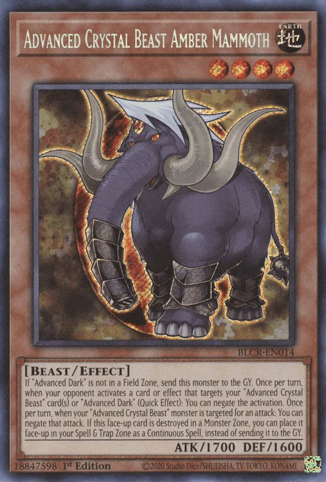 Advanced Crystal Beast Amber Mammoth [BLCR-EN014] Secret Rare - for just $0.15! 