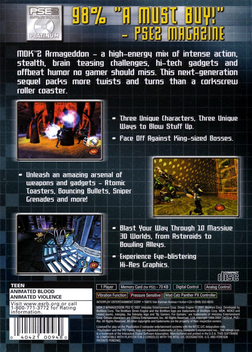 MDK 2 Armageddon – PlayStation 2 (PS2) - for just $0! 