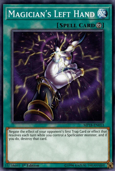 Magician's Left Hand [MP18-EN013] Common - for just $0.15! 