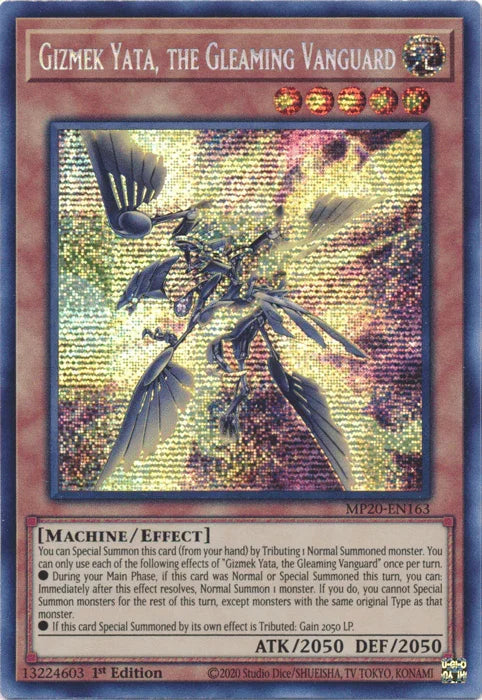 Gizmek Yata, the Gleaming Vanguard [MP20-EN163] Prismatic Secret Rare - for just $0.10! 