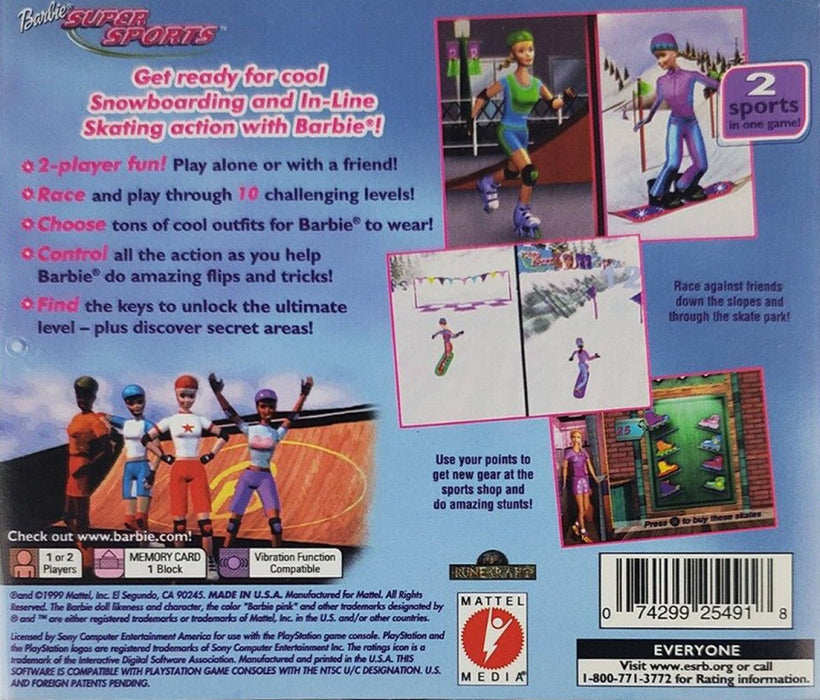 Barbie Super Sports – PlayStation 1 (PS1) - for just $7.99! 