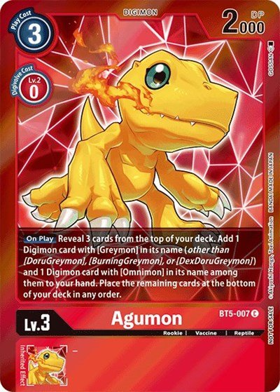 Agumon (Event Pack 2) (Battle of Omni) Near Mint Foil - for just $1.32! 