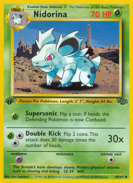 Nidorina (40/64) [Jungle 1st Edition] - for just $0.70! 