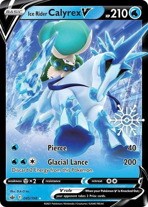Ice Rider Calyrex V (045/198) (Holiday Calendar) [Sword & Shield: Chilling Reign] - for just $0.45! 