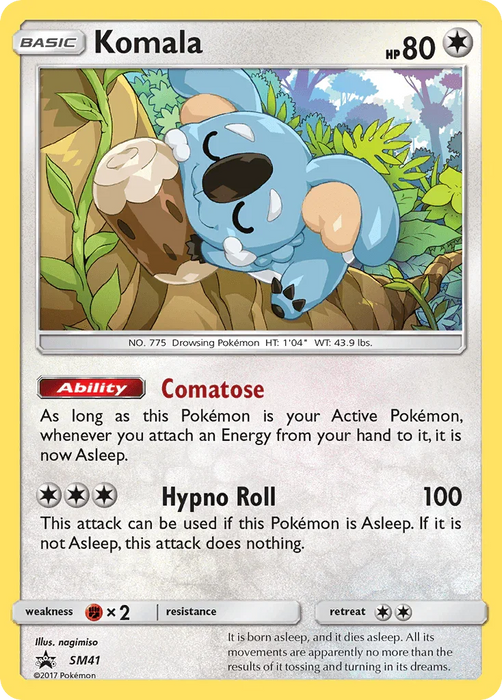 Komala (SM41) [Sun & Moon: Black Star Promos] - for just $0.40! 