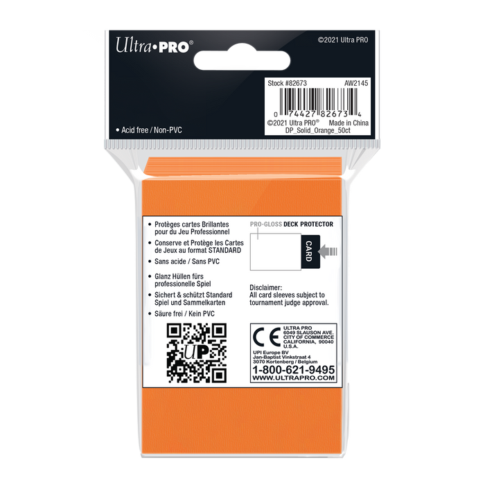 Ultra PRO: Standard 50ct Sleeves - PRO-Gloss (Orange) - Just $0! Shop now at Retro Gaming of Denver