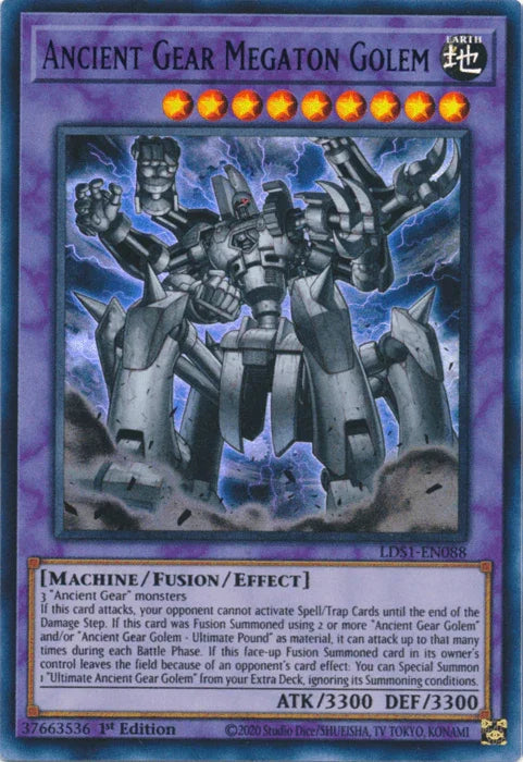 Ancient Gear Megaton Golem (Blue) [LDS1-EN088] Ultra Rare - for just $0.50! 
