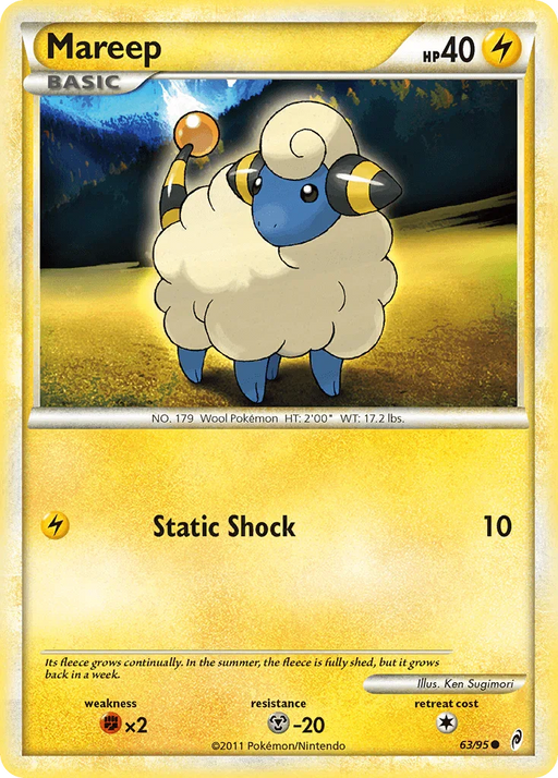 Mareep (63/95) [HeartGold & SoulSilver: Call of Legends] - for just $0.25! 