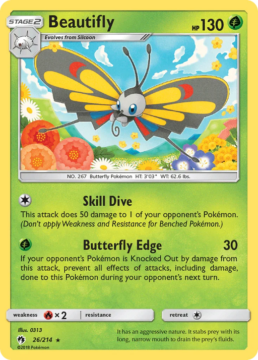 Beautifly (26/214) [Sun & Moon: Lost Thunder] - for just $0.25! 