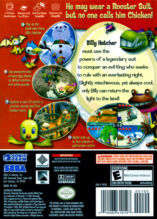 Billy Hatcher and The Giant Egg – GameCube (GC) - for just $0! 