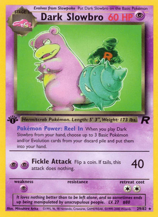 Dark Slowbro (29/82) [Team Rocket 1st Edition] - for just $2.35! 