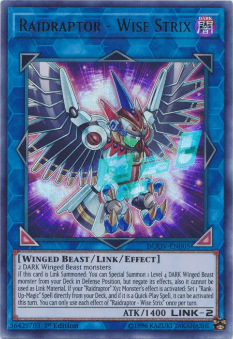 Raidraptor - Wise Strix [DUOV-EN005] Ultra Rare - for just $0.15! 
