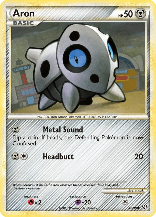 Aron (42/90) [HeartGold & SoulSilver: Undaunted] - for just $0.15! 