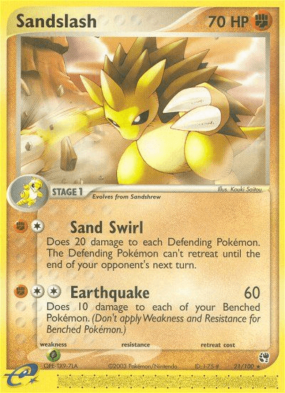 Sandslash (21/100) [EX: Sandstorm] - for just $0.45! 